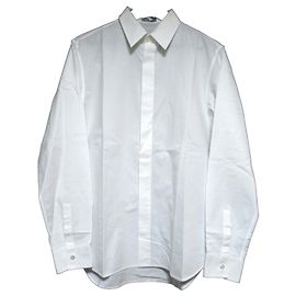 Dior Homme Cannage Langarmhemd Weiß