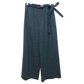 Autre Marque TOMORROWLAND .B Wool Drawstring Pants Green Khaki