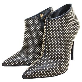 Autre Marque Giuseppe Zanotti Studs Leather Booties Black