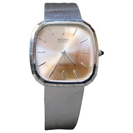 Relógio de quartzo Seiko Dolce ref. 6030-5200 Prata Metálico
