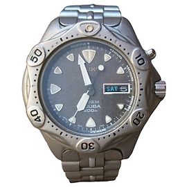 Relógio Seiko Scuba AGS ref. 5M23-7A30 Cinza