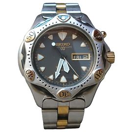 Relógio automático/quartzo Seiko Scuba AutoQuartz ref. 5M23-7A00 Hardware prateado