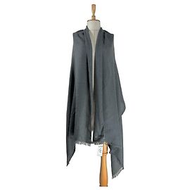 Cachecol Faliero Sarti de cashmere e seda cinza Cinza