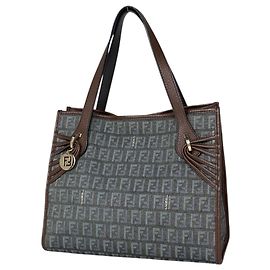 Sac cabas Fendi Zucchino Marron Vert