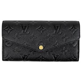 Cartera larga Sarah en Monogram Empreinte Louis Vuitton Negro