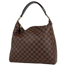 Bolsa de Ombro Louis Vuitton Portobello PM Marrom Damier ebene