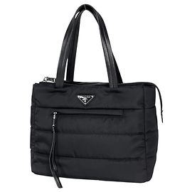 Prada Nylon Tote Bag Black 1BG056 Black