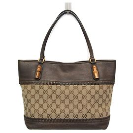 Sac cabas Gucci Bamboo 353125 Marron Beige