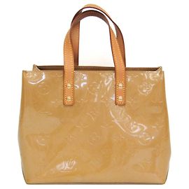 Sac à main Louis Vuitton Monogram Vernis Reade PM Noisette