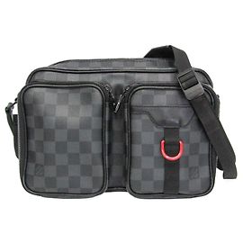 Borsa Messenger Utility Louis Vuitton Damier Graphite Nero
