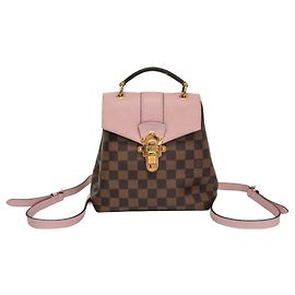 Louis Vuitton Damier Clapton Backpack Brown Pink