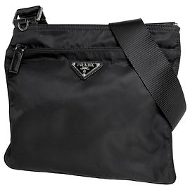 Borsa a tracolla in nylon nero Prada Nero