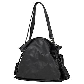Borsa a tracolla Loewe Anagram Flamenco in pelle nera Nero
