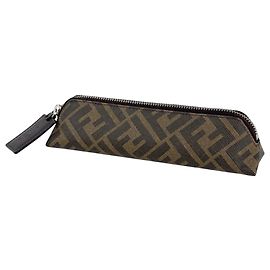 Fendi Zucca Pattern Pen Case Brown