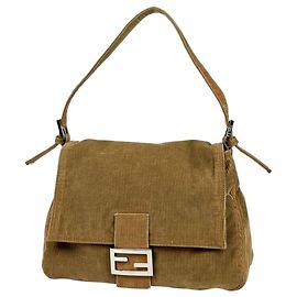 Borsa a tracolla Fendi in scamosciato marrone Marrone