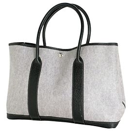 Hermès Bolsa Tote Hermes Garden Party PM Marrom Preto