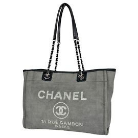 Borsa Tote Chanel Deauville Marrone