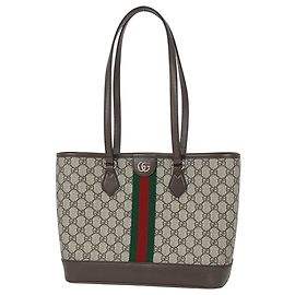 Bolsa Tote Gucci Double G Médium Marrom