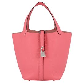 Hermès Picotin Lock 18 in pelle Clemence rosa Rosa