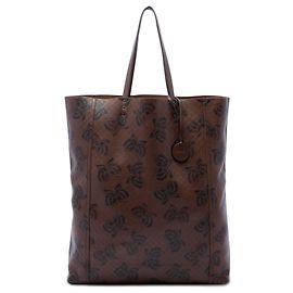 Cabas Butterfly en cuir marron Intrecciomirage Bottega Veneta Marron Marron foncé