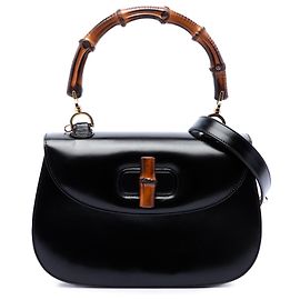 Gucci Cuir de veau noir Bamboo Night Noir