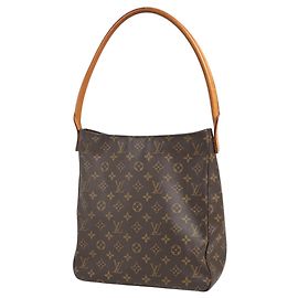 Bolso de Hombro Louis Vuitton Looping GM Castaño