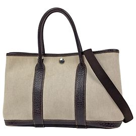 Hermès Sac à main cabas Hermes Garden Party TPM 2-Way Marron Autre