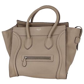 Céline Sac à main Celine Luggage Mini Shopper Beige