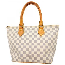 Louis Vuitton Damier Azur Saleya PM Tote Bag Weiß