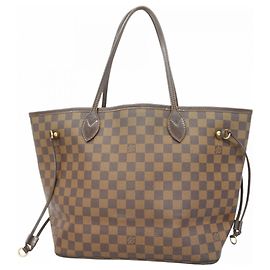 Sac cabas Louis Vuitton Damier Neverfull MM N51105 Ebene Damier ebène