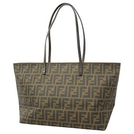 Fendi Zucca Tote Bag Brown PVC Brown