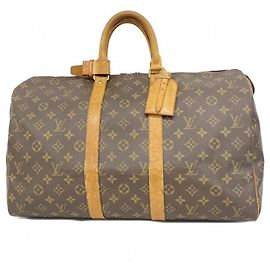 Louis Vuitton Boston Monogram Keepall 45 Marrone