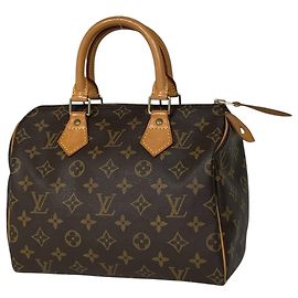 Sac à main Louis Vuitton Monogram Brown Speedy 25 Marron