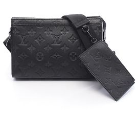 Borsa a tracolla da uomo Louis Vuitton Monogram Shadow Nero