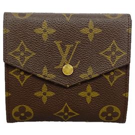 Louis Vuitton Brauner Tri-fold Wallet Braun