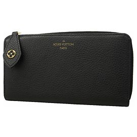 Portafoglio lungo Louis Vuitton in Noir Nero