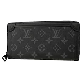 Louis Vuitton Monogram Eclipse Trunk Zippy Wallet Black