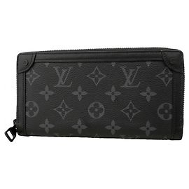 Portafoglio Zippy Louis Vuitton Monogram Eclipse Trunk Nero