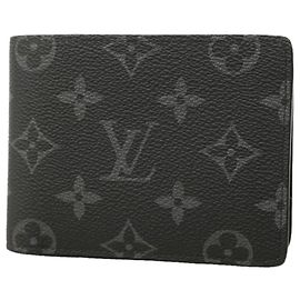 Carteira Slender Louis Vuitton Monogram Eclipse Preto