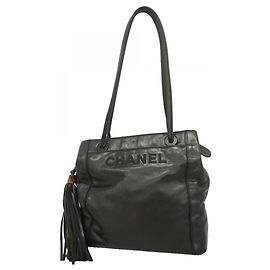 Borsa Tote Chanel in pelle nera Nero