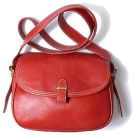 Loewe Red Leather Shoulder Bag Red