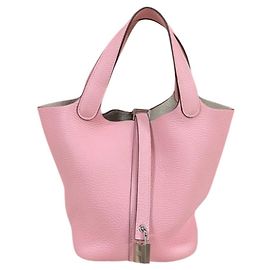 Hermès Bolsa Hermes Picotin Lock PM em rosa Rosa