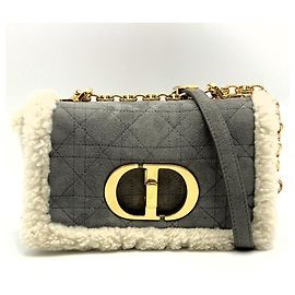 Christian Dior Dior Calo Chain Shoulder Bag Castaño
