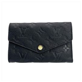 Portafoglio Louis Vuitton Portefeuille Curieuse Compact Pieghevole a Tre Nero Monogramma
