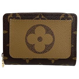 Louis Vuitton Portefeuille Lou Portafoglio Bi-fold Marrone Monogramma