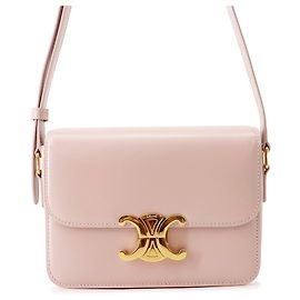 Céline Bolsa de ombro Celine Teen Triomphe em couro Rosa
