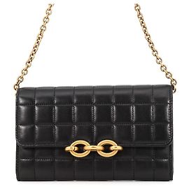Yves Saint Laurent Chain/Shoulder Wallet Black