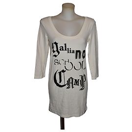 Galliano Kleid für Damen Weiß Roh