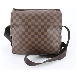 Louis Vuitton Damier Naviglio N45255 Leather Messenger Bag Damier ebene