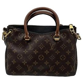 Tote Pallas Louis Vuitton em canvas Monogram com couro BB Marrom
